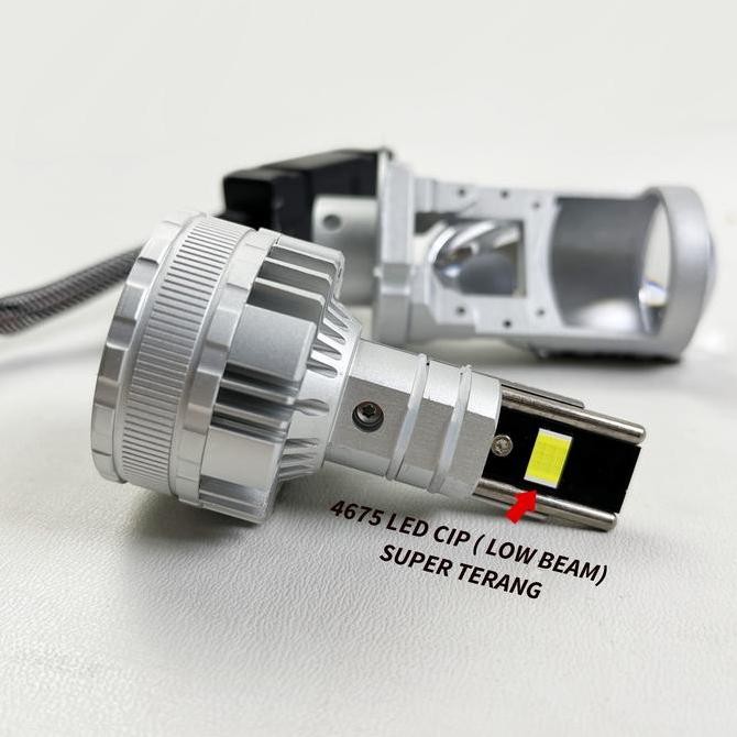 LAMPU LED MOBIL MOTOR H4 MINI PROJECTOR PROJIE SUROW MT5 SUPER TERANG 50 WATT