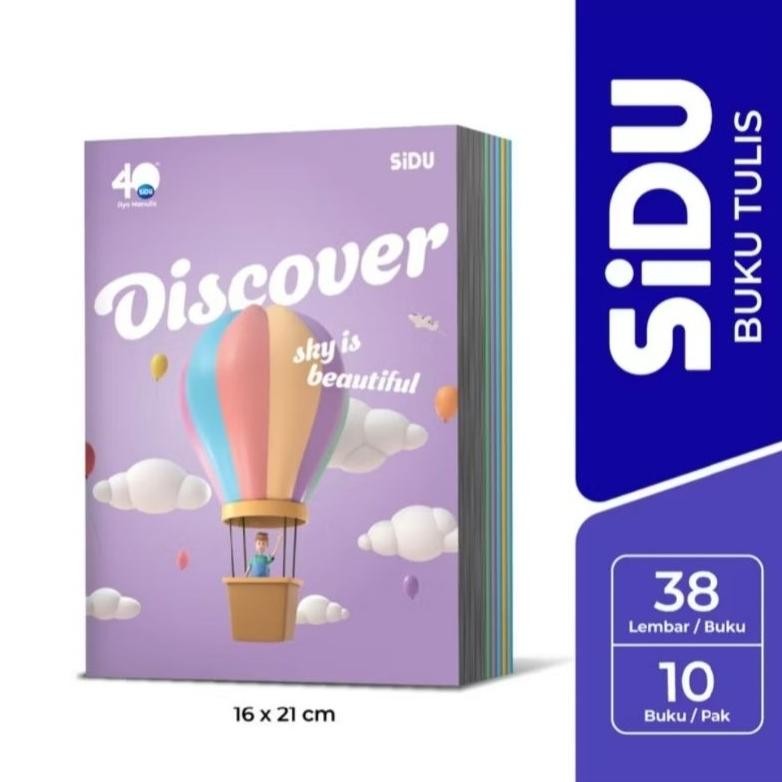 

Buku Tulis SIDU 38 Lembar Murah / Buku SIDU 38/1pak Isi 10 Buku Nugi