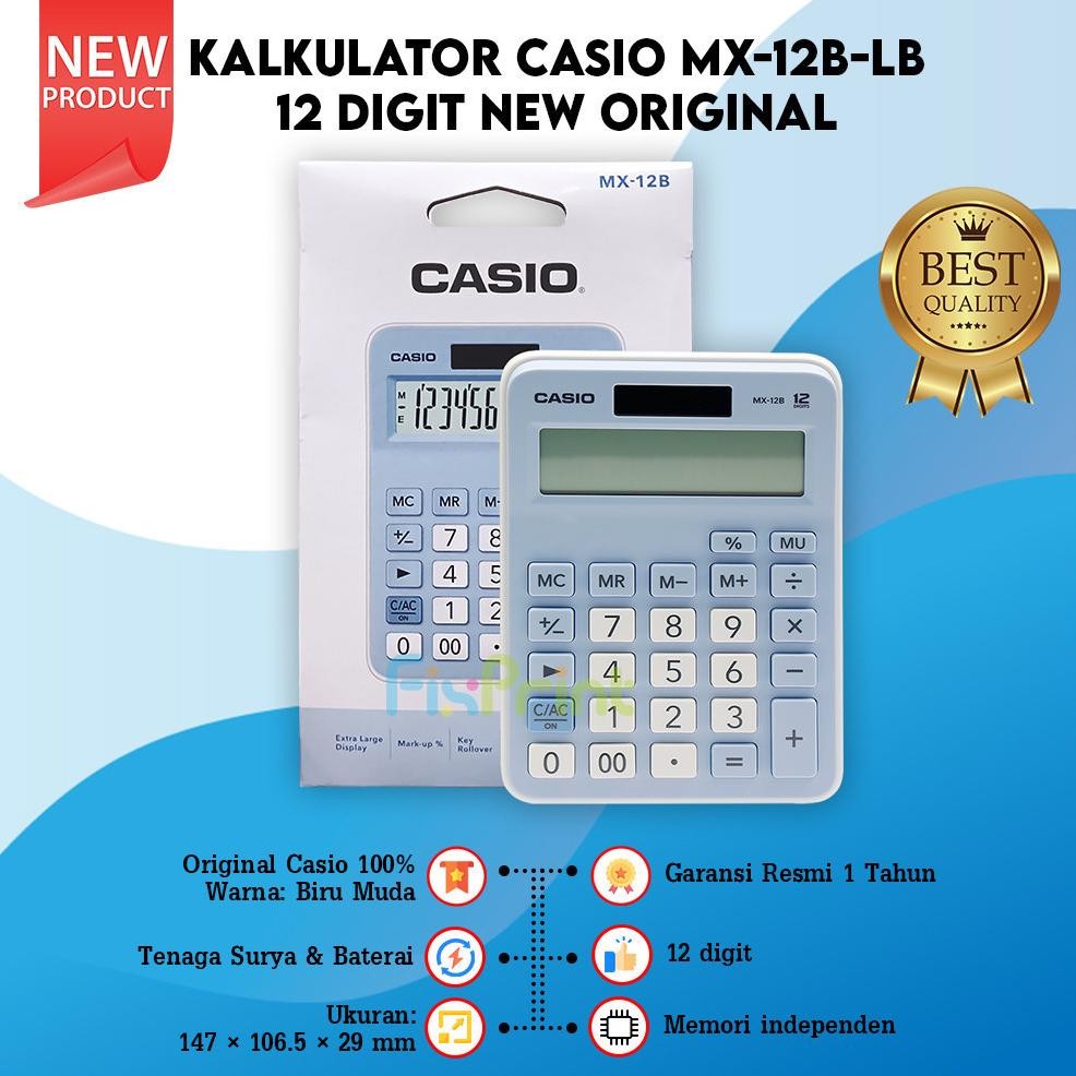 

Kalkulator Casio MX-12B Calculator Desktop MX 12B 12 Digits Warna Lucu Pink Putih Biru Muda Hijau Hitam Office New Original Nugi