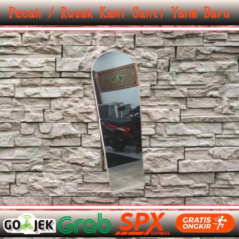 Standing Mirror Oval Full Body Kaca Cermin Aesthetic Nugi