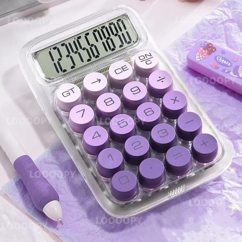 

LOOOOPY Kalkulator Tenaga Surya Layar Besar 10 Digit Tampilan HD Calculator Model Transparan KINCIZEN 819 Nugi