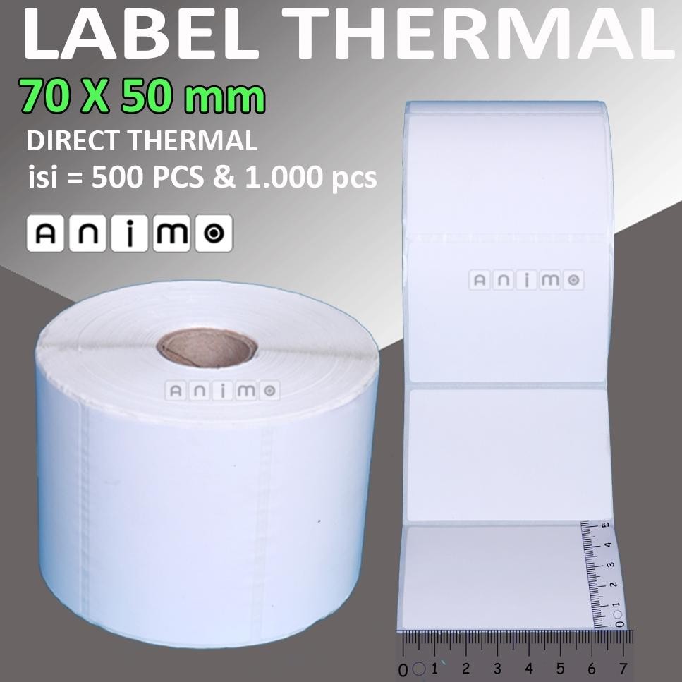 

LABEL THERMAL 70X50 = 1.000 Pcs - BARCODE Thermal 70 X 50 MM - 70 mm X 50 mm - 7 x 5 cm ISI 1000 PCS Nugi