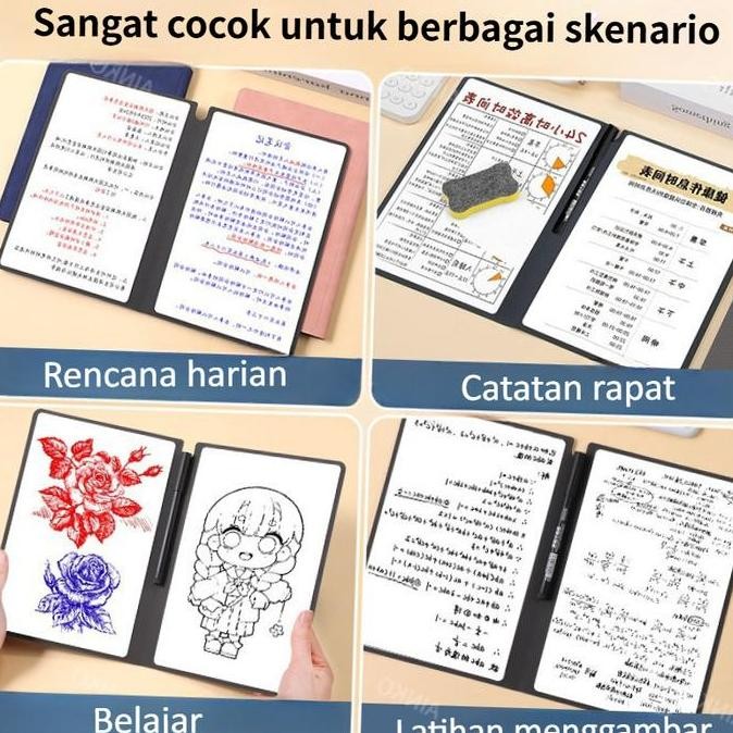 

Tersedia Notebook A5 Putih Polos - Buku Catatan Kantor & Sekolah Sampul PU + Pen Holder