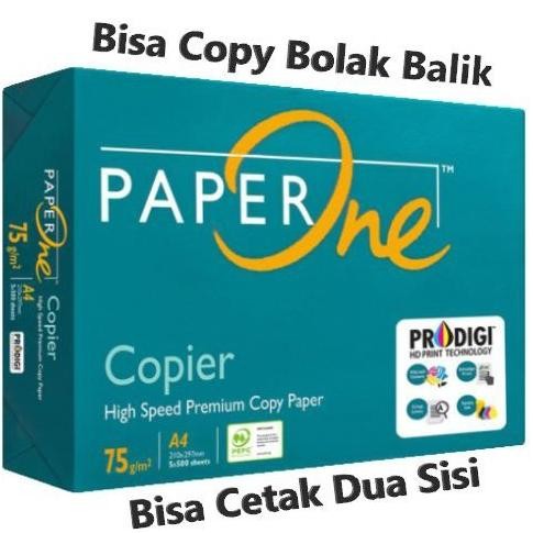 

[Grab/Gojek] Termurah !! Kertas Print Fotocopy HVS A4 75 gr PaperOne / Rim Nugi