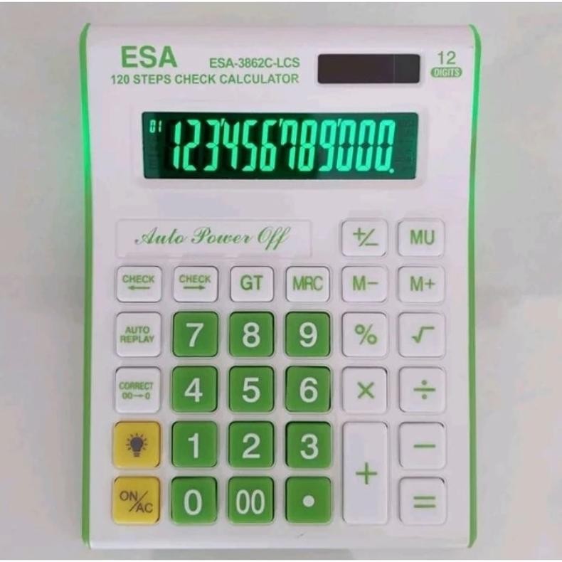

Kalkulator LED Esa - Calculator Esa Led 3862C-Lcs 12Digit Nugi