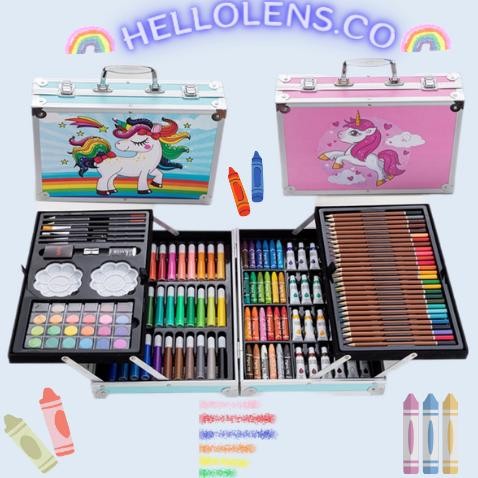 

[COD] CRAYON ART SET 145 PCS / KOPER SET CRAYON MEWARNAI ANAK / ALAT LUKIS ANAK /alat mengambar Nugi