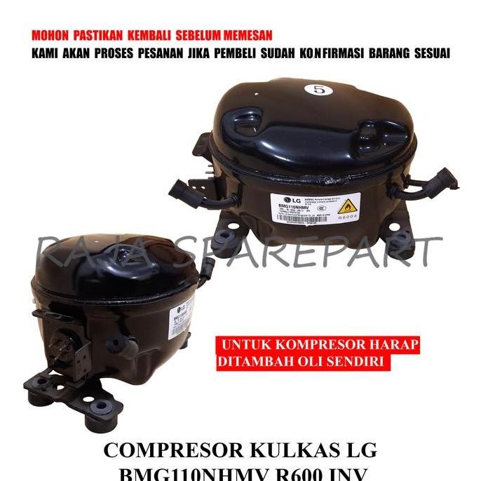 Buruan beli] CKL1 KOMPRESOR KULKAS / COMPRESSOR / COMPRESOR KULKAS LG BMG110NHMV R600 INVERTER