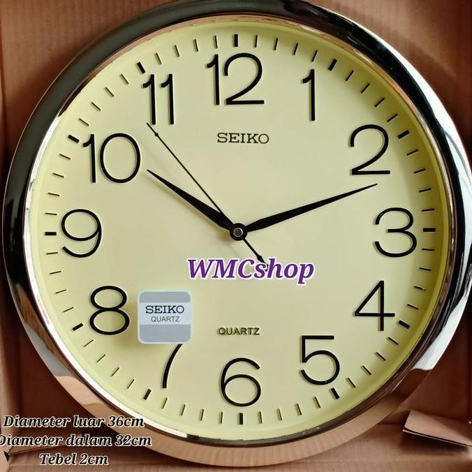 Jam Dinding Seiko Gold 36Cm Elegant Besar