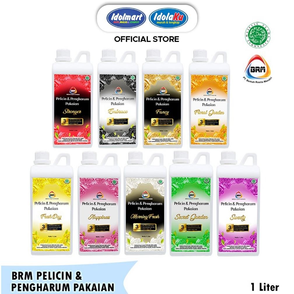IDOLMART BRM Pelicin & Pengharum Pakaian 1000 ml Pewangi Loundry Original Nugi