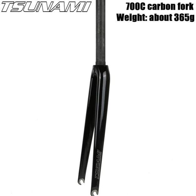 FORK TSUNAMI CARBON OVERSIZE FIXIE ROADBIKE 700C ORIGINAL DAN TERPERCAYA