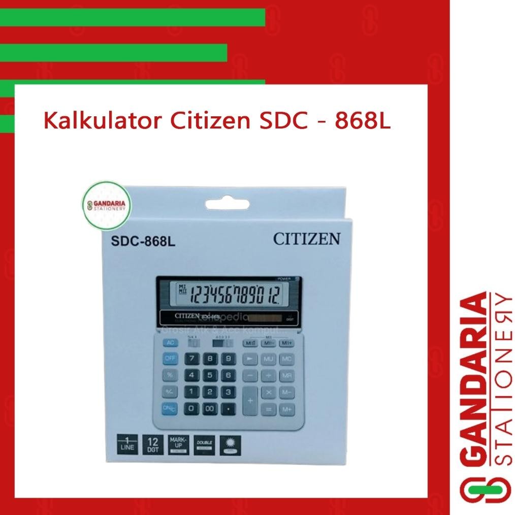

ORIGINAL Citizen Calculator SDC-868L - Kalkulator Desktop Meja Kantor Nugi