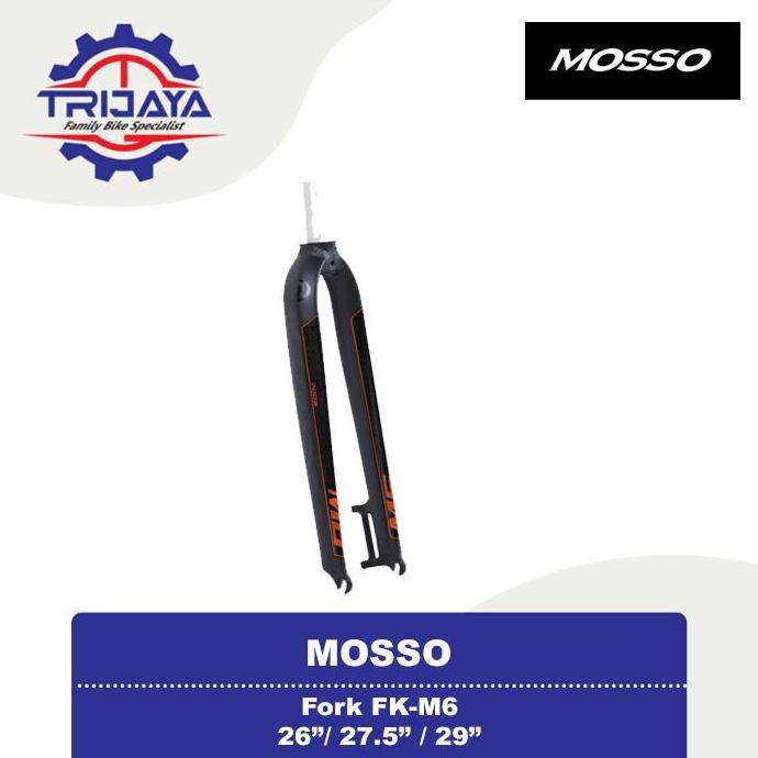 MOSSO M6 FORK RIGID DISC BRAKE FORK SEPEDA 26 / 27.5 / 29 INCH ORIGINAL DAN TERPERCAYA