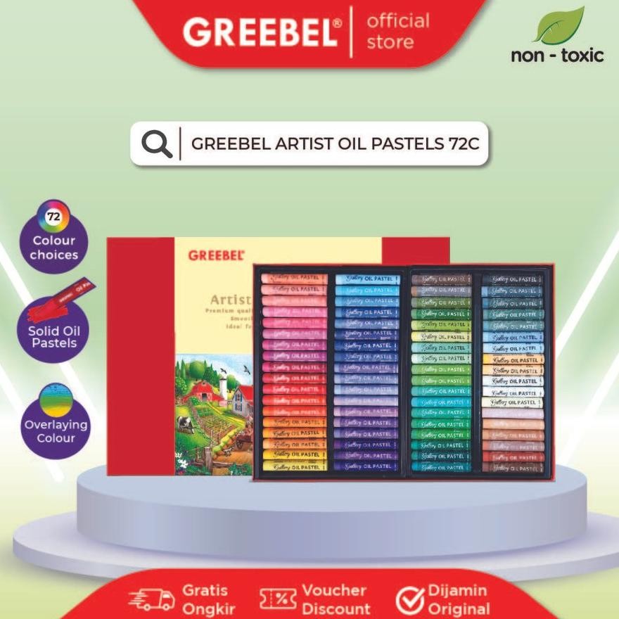 

Crayon GREEBEL Artist Oil Pastels 72 Warna Nugi