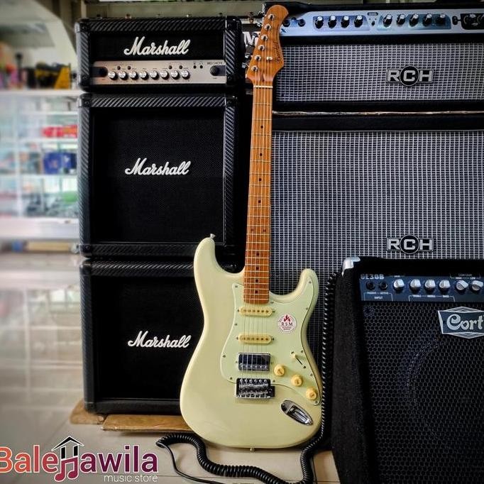 Gitar Elektrik Bacchus Bst 2Rsm/M Owh Olympic White Original Qc Japan