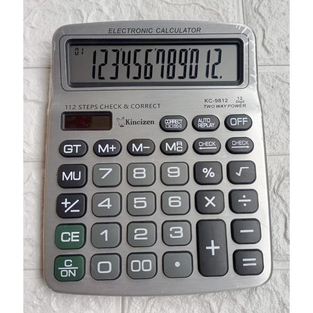 

Kalkulator CT 9812 - 12 Digit - Check and Correct - Ukuran Besar - Tombol Gede - Layar Lebar =MR Nugi