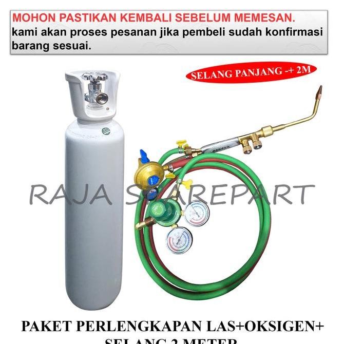 best seller] [PROMO] PAKET HEMAT LAS OKSIGEN / SELANG LAS 2 METER / PAKET PERLENGKAPAN LAS + OKSIGEN