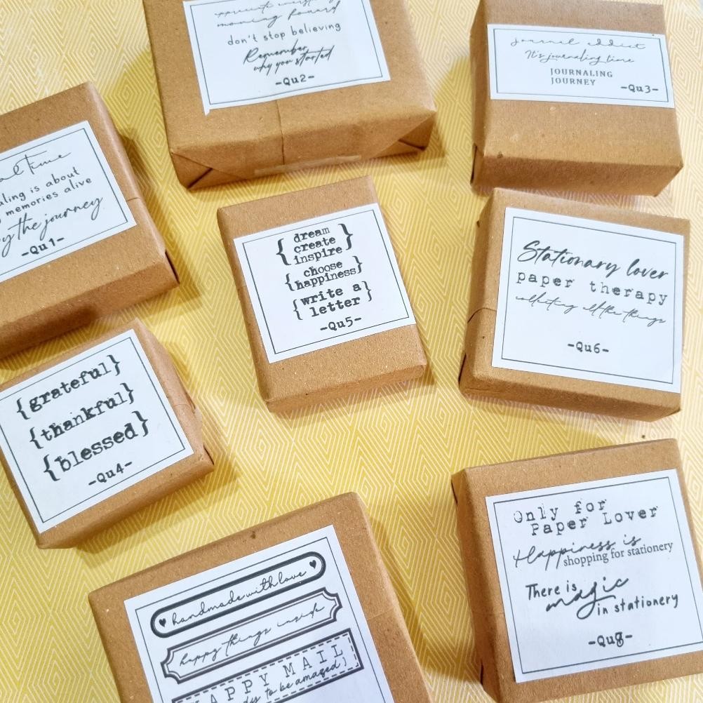 

Witheartcraft Wood Stamps for Journaling Scrapbooking - Quotes & Words Edition Nugi