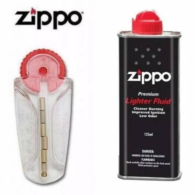 Minyak Zippo + Batu zippo isi ulang korek sumbu Nugi