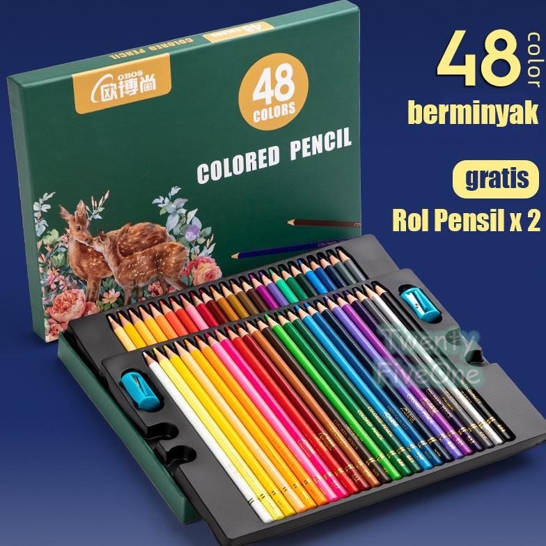 

OBOS Oil Pencil Color Pensil Warna Minyak 48/72 Pencil Color Set Nugi