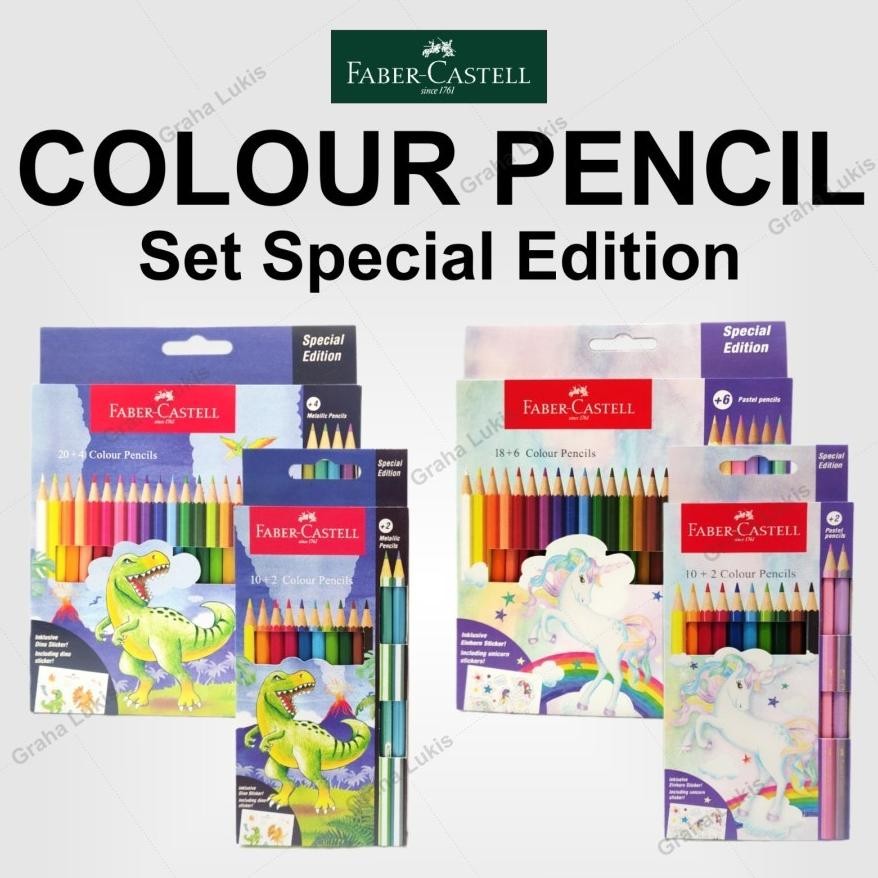 

Faber Castell Colour Pencil Special Edition Unicorn / Dino 12|24 Colour Nugi