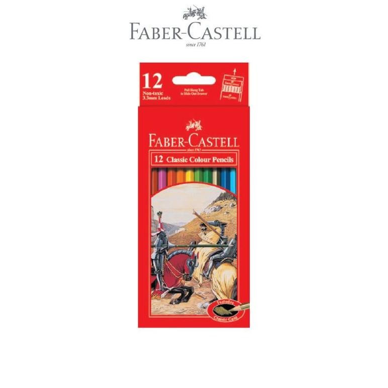 

Pensil warna Faber Castell 12 panjang Classic ( 1set/12wrn ) Nugi