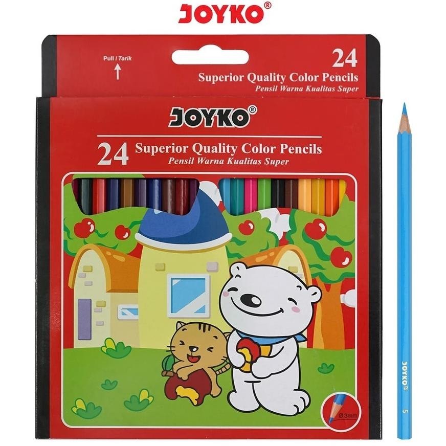 

Joyko Pensil Warna Superior Quality Color Pencils Hexagonal Grip PB Pensil 24 Warna Nugi