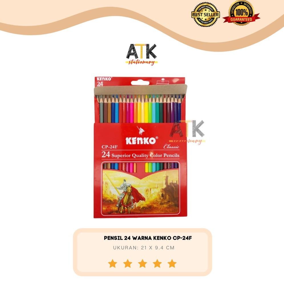 

Pensil 24 Warna Kenko Panjang atk Nugi