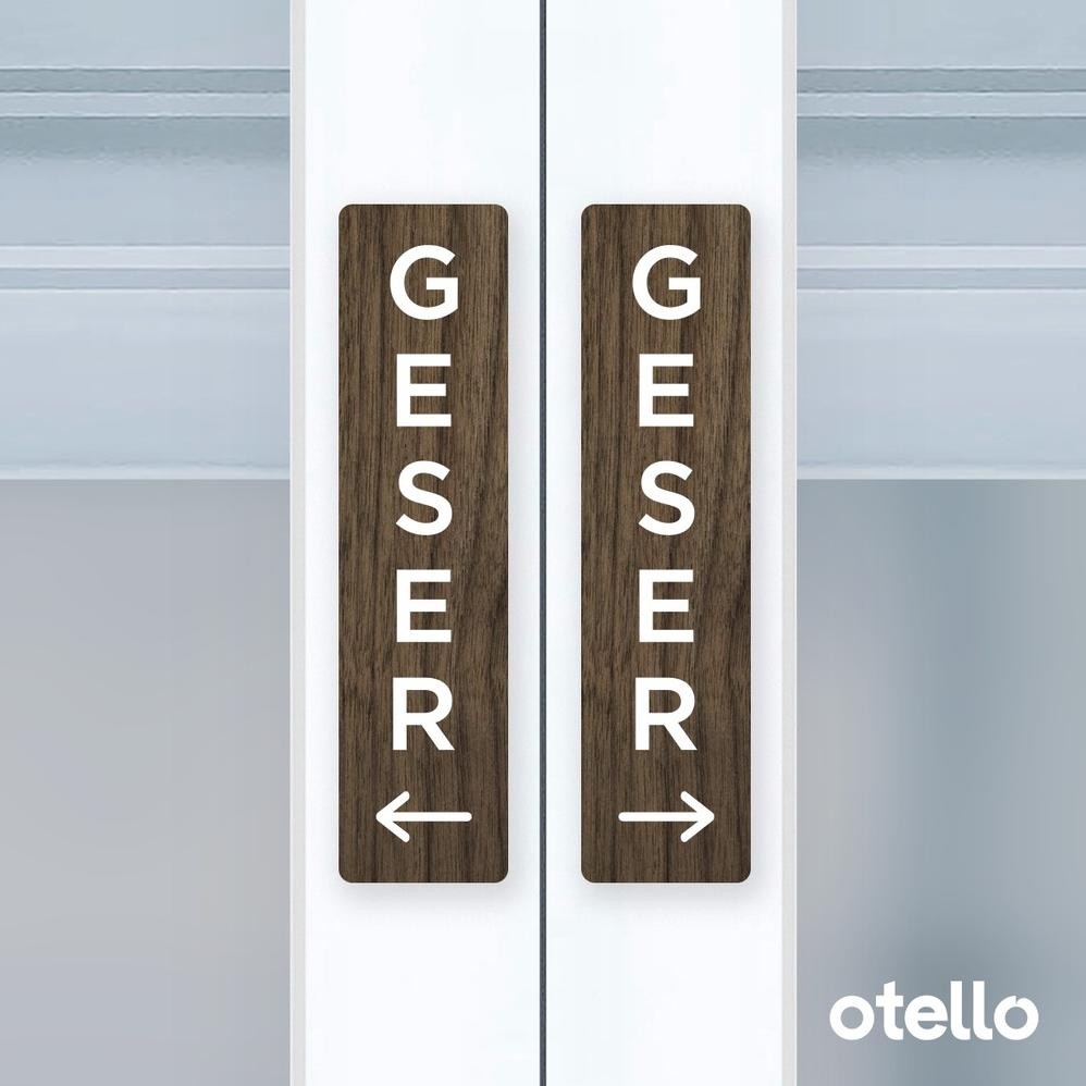 

Otello - Geser Sign Label Akrilik Signage Acrylic Kayu Modern Minimalist Signage Board Label Akrilik Kayu Pintu Tempel Stiker Pintu Kafe Restoran Kantor Gedung Nugi