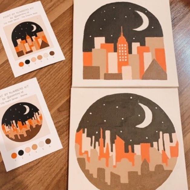 

Paint by Numbers Kit: SET OF 2 City Night Series | Paint Inc. ID | Painting Kit | Paint by Number Nugi