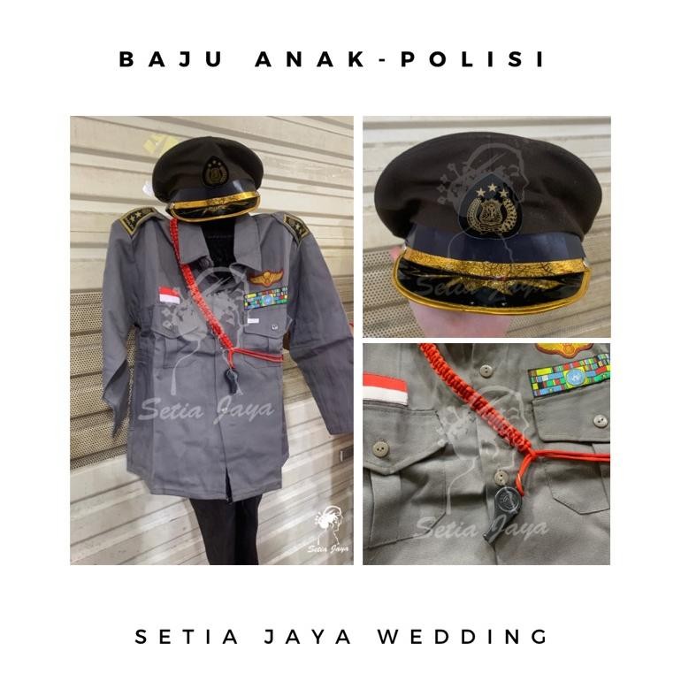 Baju Polisi Anak Laki/ Seragam Polisi Anak Laki