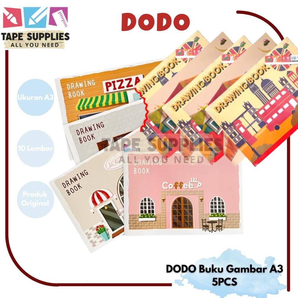 

Buku Gambar A3 DODO Drawing book 5PCS Nugi