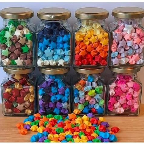 

Origami Bintang Handmade 50pcs Warna Pastel Nugi