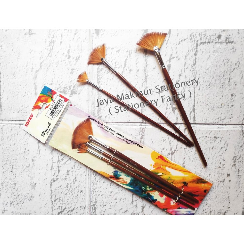 

Kuas Lukis Kipas Cat Air Acrylic Joyko BR-10-3 (1 set) Nugi