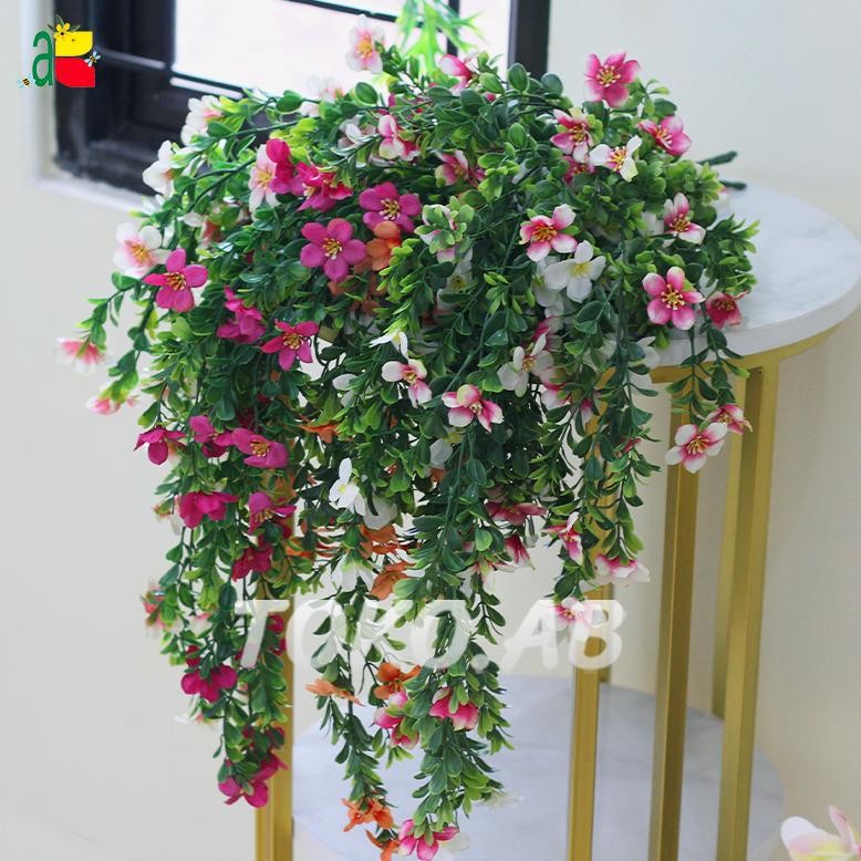 Bunga Plastik Gantung Daun Kemuning B8280 Bunga Sakura Artificial Dekorasi Hiasan Dinding Rumah Nugi