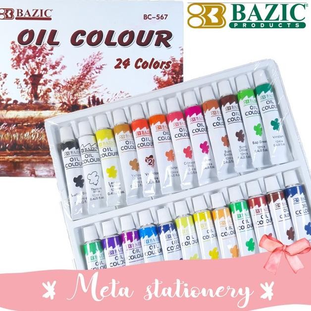 

Cat Minyak BAZIC 24 Warna Nugi
