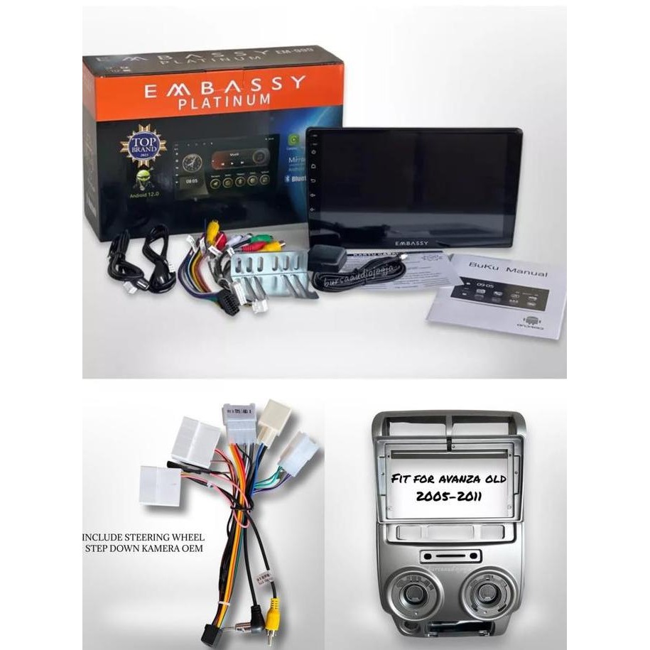 Head Unit Android 9 inch Oem PNP Avanza Old 2004-2011