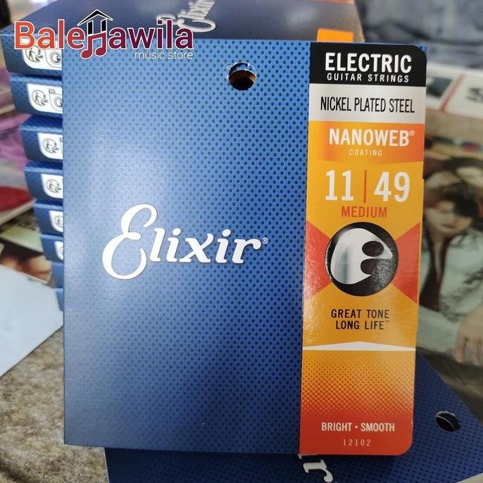 Elixir 12102 Nanoweb Nickel Senar Gitar Elixir Original Elektrik 11