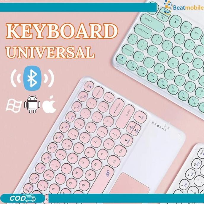 Tersedia Keyboard Bluetooth 10 Inch + Touchpad Wireless Universal untuk iPad Samsung Tablet Android