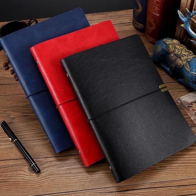 

Tersedia Triple W 4in1 Buku Notebook A5 - Dotted Grid Ruled Kraft Planner Agenda Kulit Premium