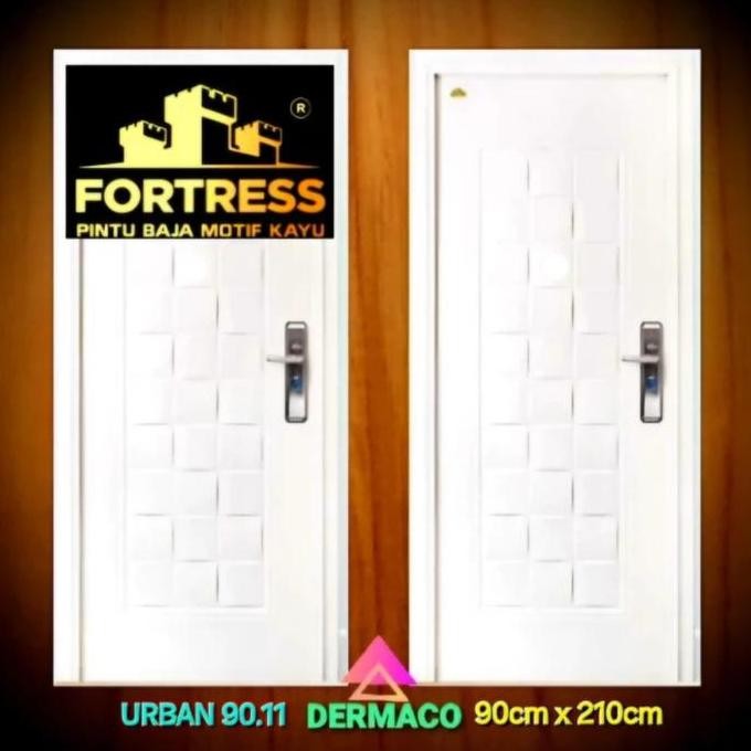 Pintu Baja Fortress Urban 90.11 Putih / Pintu Kamar / Pintu Baja