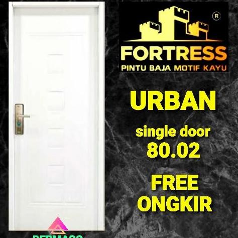 Pintu Baja Fortress Urban 80.02 / Pintu Baja Motif Kayu / Pintu Rumah