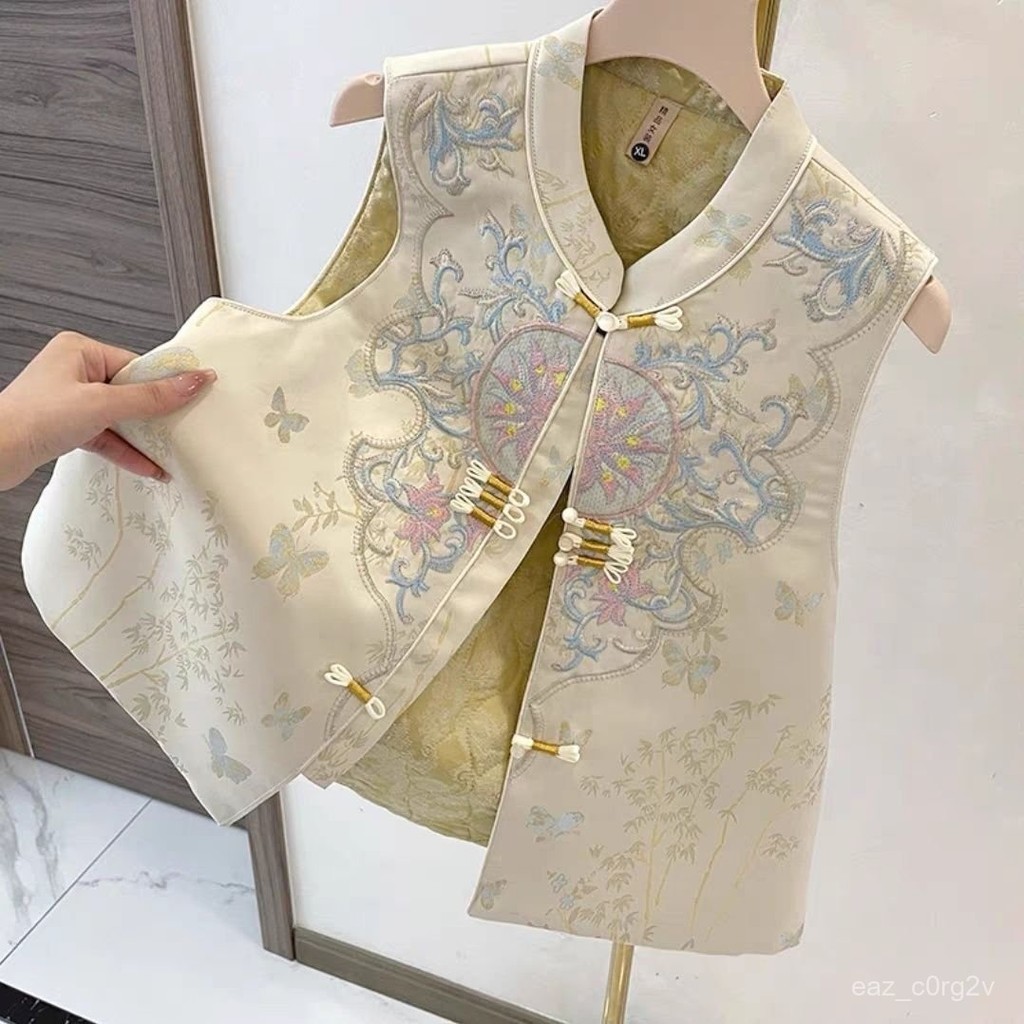 Gaya Baru Cina Gaya Nasional Brokat Satin Bordir Benang Emas Bordir Gaya Baru Musim Semi Musim Gugur