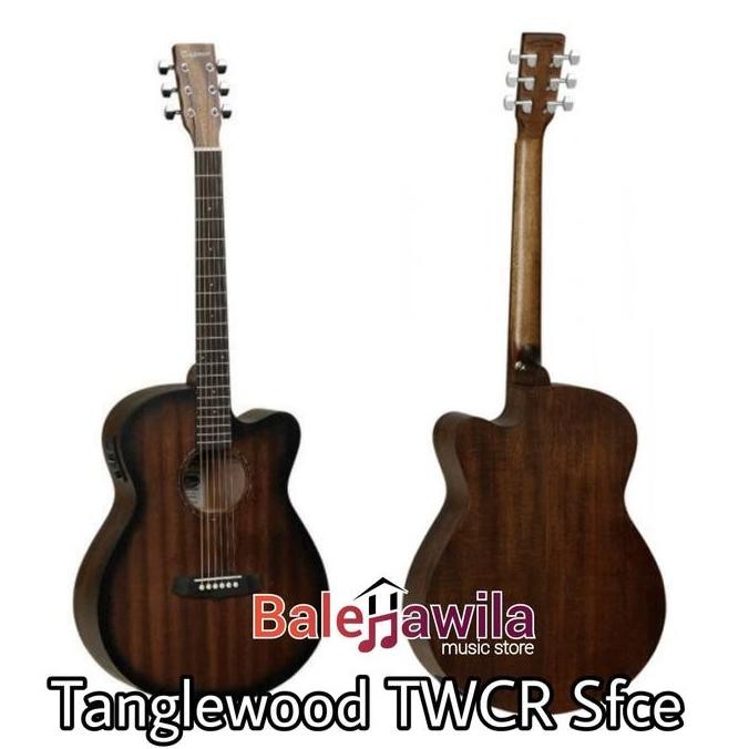 Gitar Akustik Elektrik Tanglewood Twcr Sfce Tw Cr Sfce + Tas