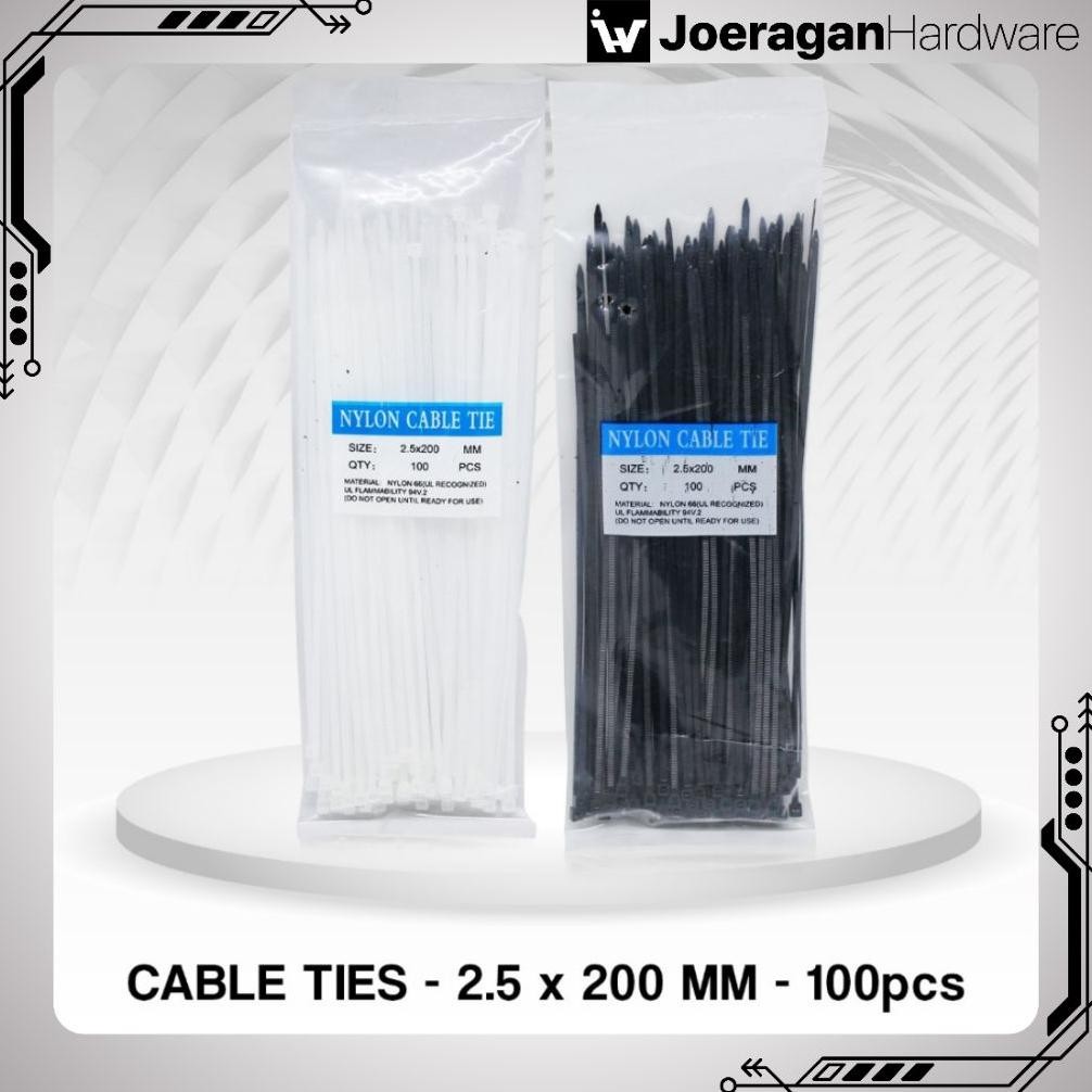 

Rd1- Kabel Ties 2.5X200Mm Isi 100Pcs Nylon Cable Tie 20Cm Insulock Tis 20 Cm 2.5 X 200 Mm Insulok Pcs