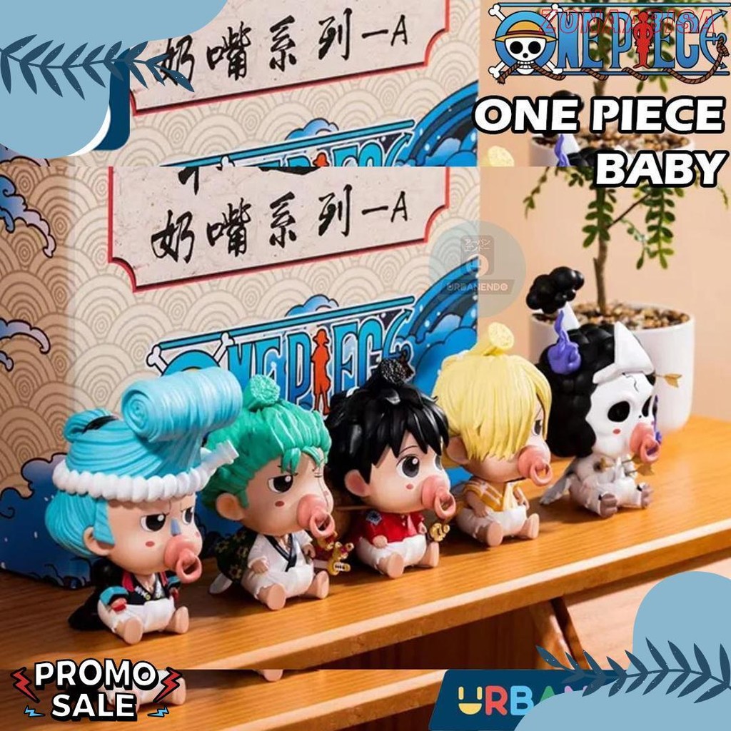Action Figure Mini Baby One Piece Baby Luffy Zoro Sanji Brook Franky Diskon