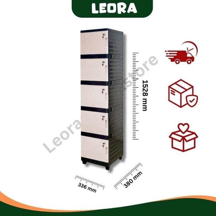 Laci Serbaguna Leora 5 Susun Lemari Pakaian Plastik Ocla Lemari Plastik Susun Rak Baju Rak Sepatu Le