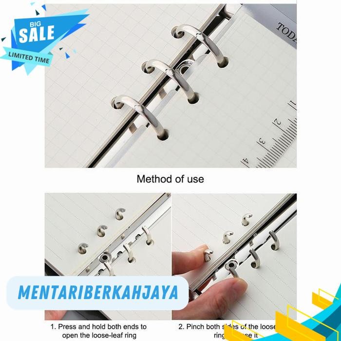 

BINDER A5/A6 BINDER NOTE 6-RING LOOSE-LEAF CLEAR SOFT PVC BINDER CLIP NOTEBOOK COVER PLANNER FOLDER STATIONARY-GS BY MENTARI BERKAH JAYA