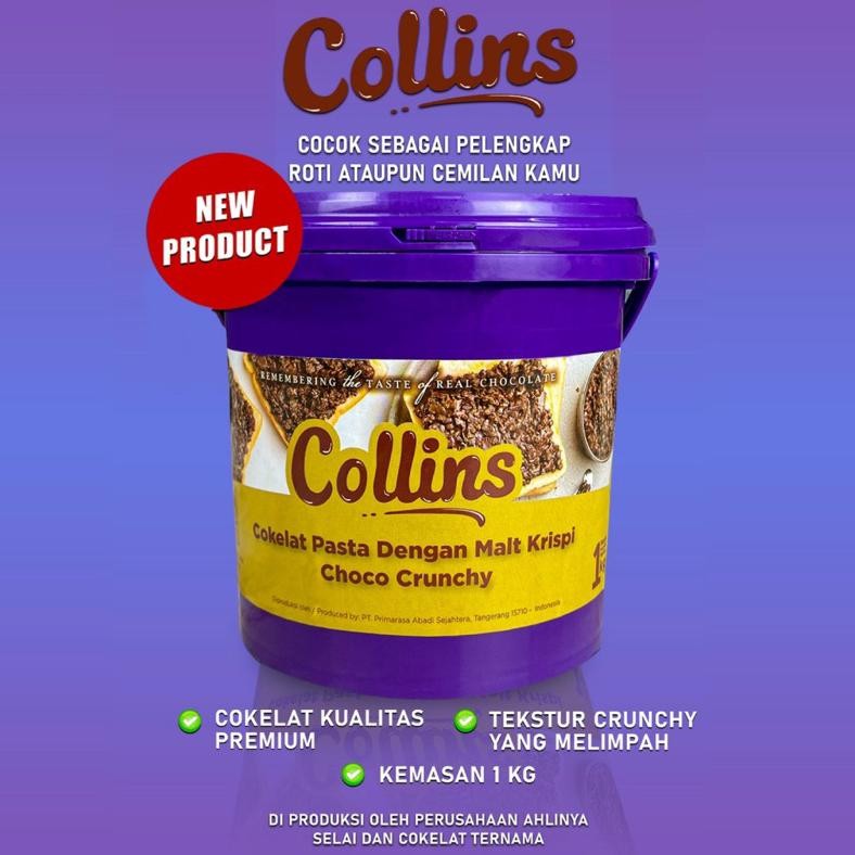 

Best - Collins Choco Crunchy 1 kg/ Selai Roti / Toping Donat Collins / Selai Donat / Collins Selai Donat ~