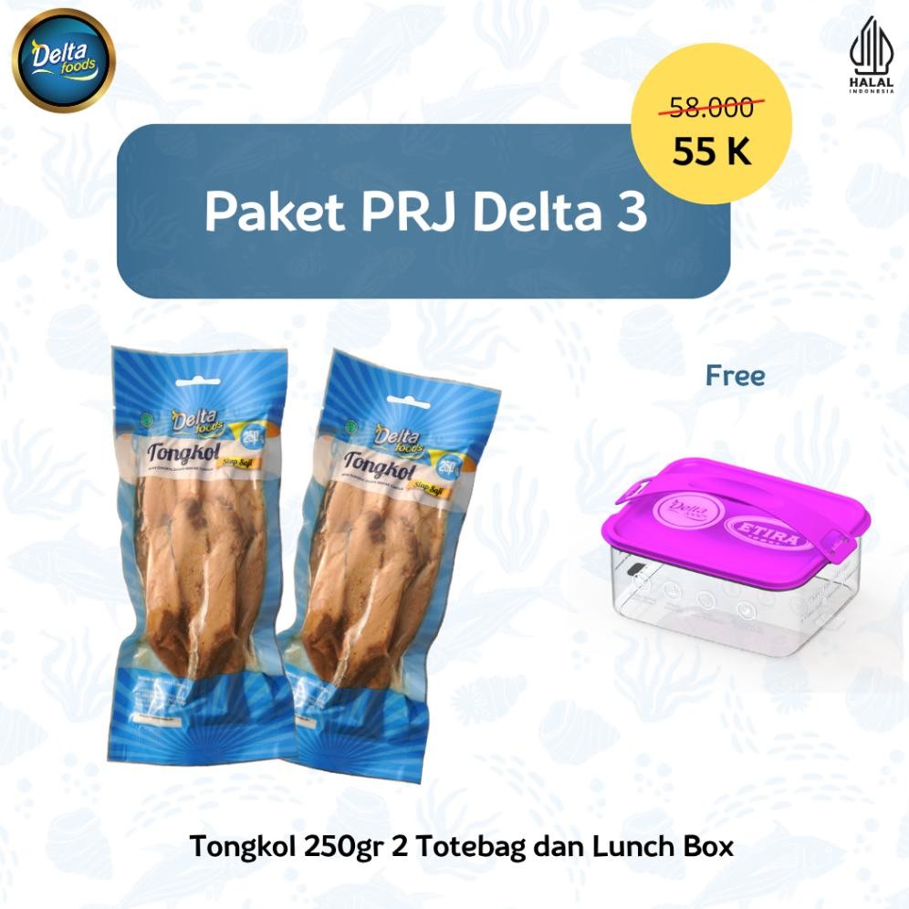 

NO_MORE Paket Delta 3 -Tongkol 250gr 2 Free Lunch Box