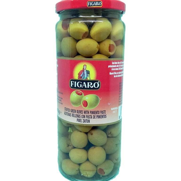 

NO_MORE FIGARO STUFFED GREEN OLIVES WITH PIMIENTO 450G